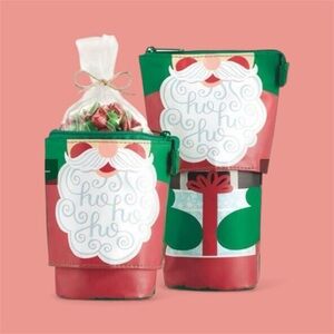 NIP Thirty-One Gifts Hide & Peek Expandable Reusable Santa Snack Bag
